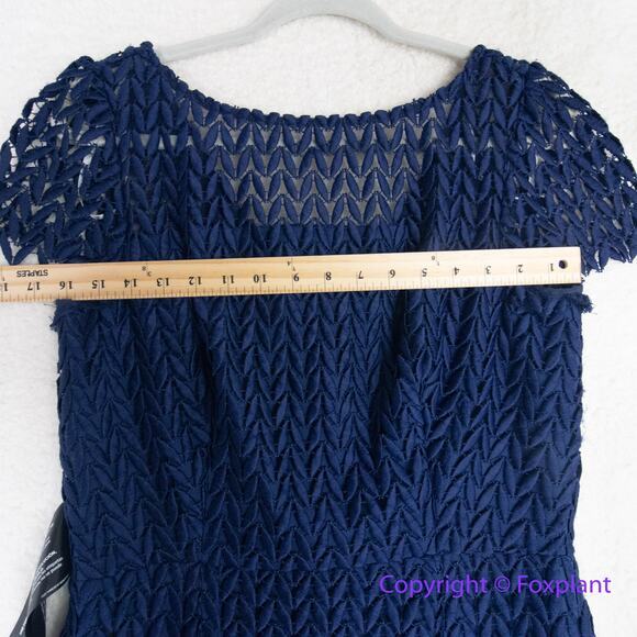New! Kay Unger Tatum Dress in midnight navy‎ blue, size 10 - Picture 6 of 16